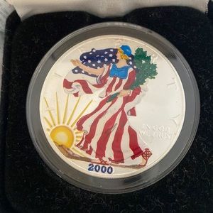2000 Painted Walking Liberty American Eagle